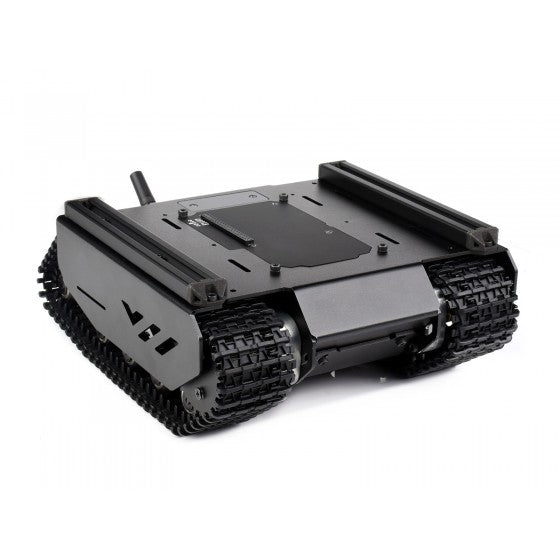 Flexible And Expandable Off-Road Tracked UGV, With External Rails and ESP32 Slave Computer