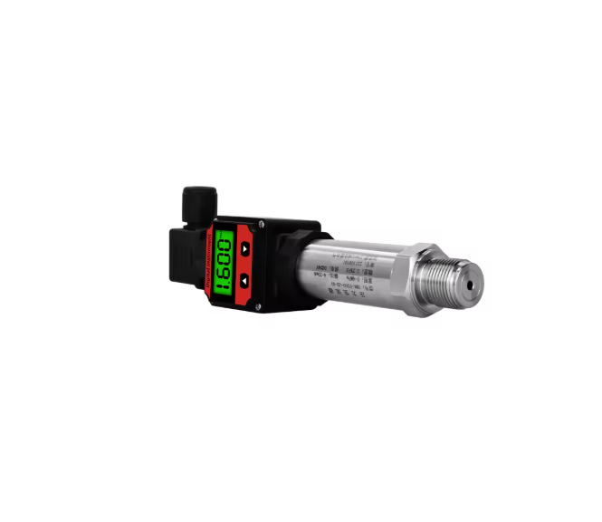Digital pressure gauge with a white background