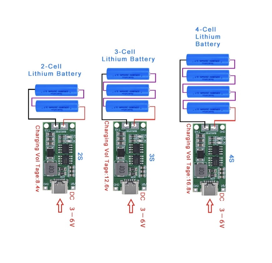 4S Type C Step up Boost LiPo Polymer Li-ion Charger