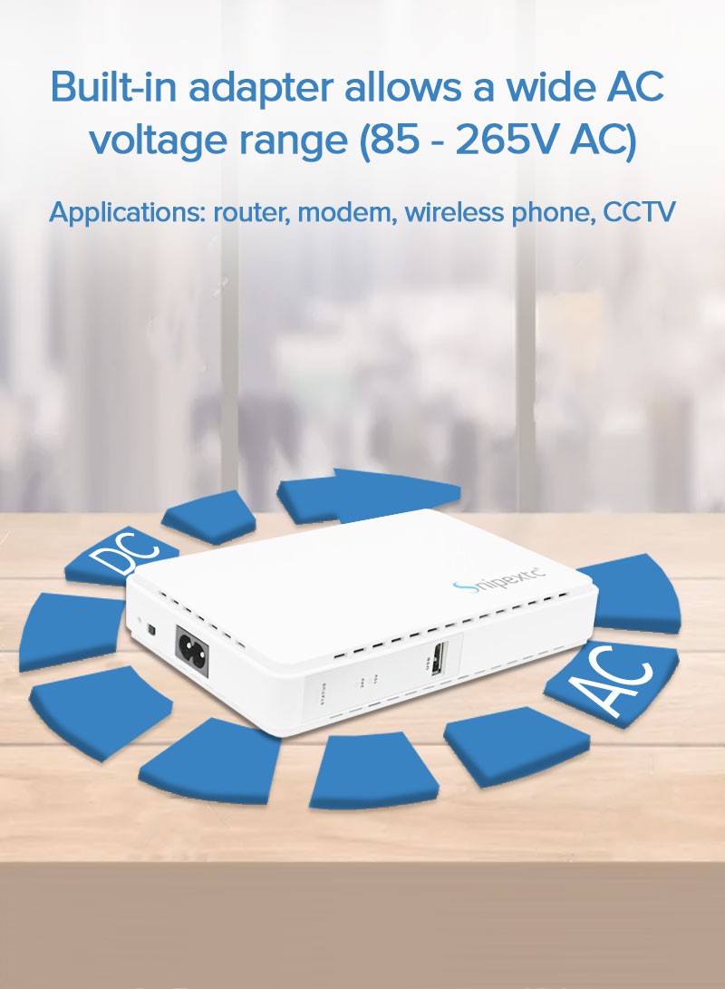 Mini DC UPS with Poe & Lan Function