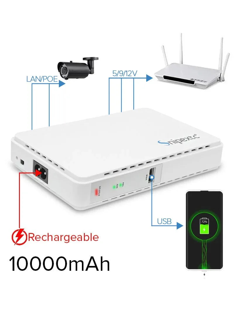 Mini DC UPS with Poe & Lan Function - Robot Pi Shop