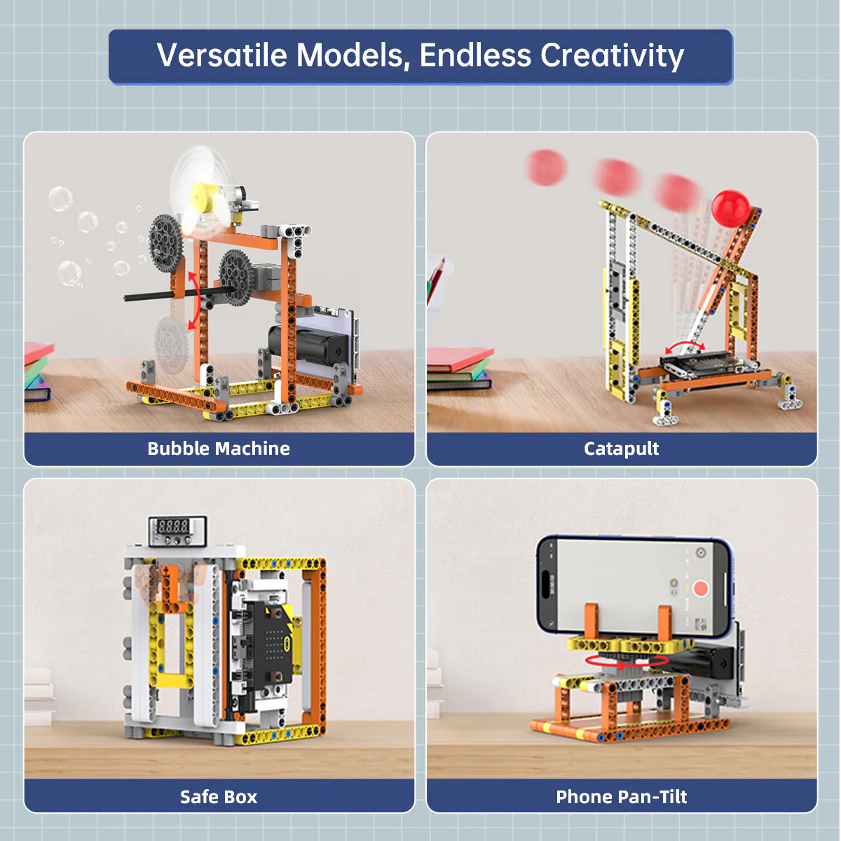 DaDa:bit DIY Building Blocks Kit with 200+ Structural Parts for Building Inventions