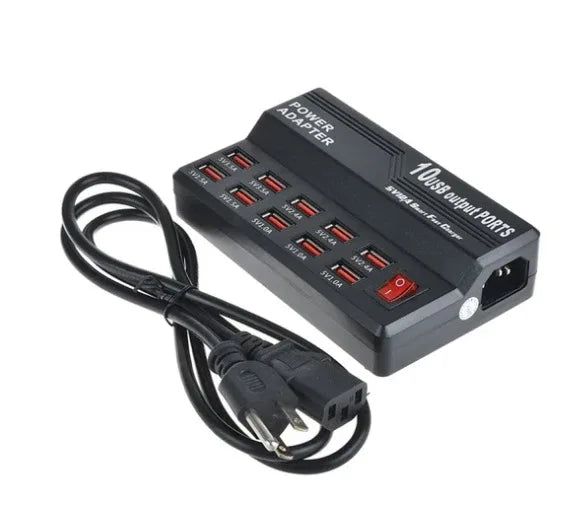 10 USB Ports Wall Charger - Robot Pi Shop