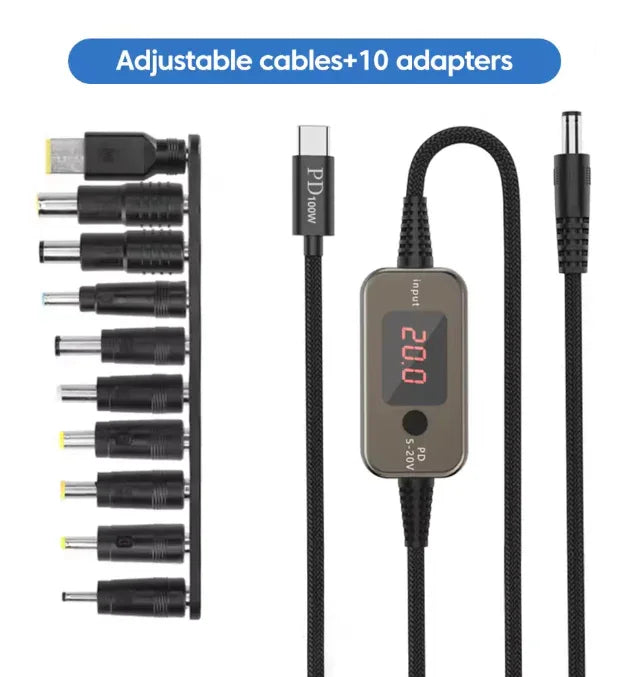 100W Type C To DC Power Boost Cable - Robot Pi Shop