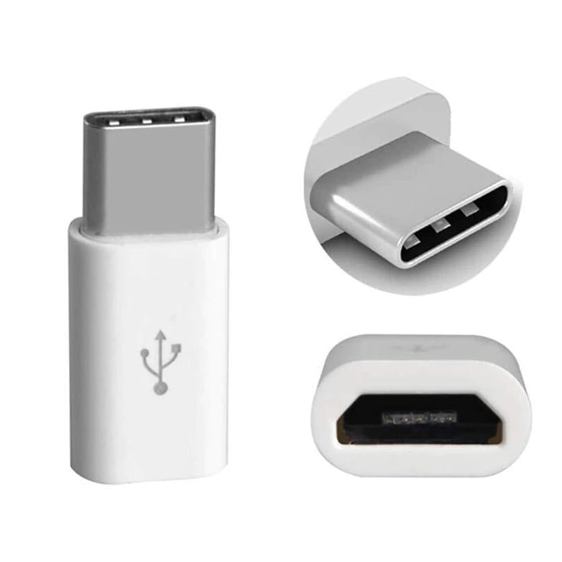 Micro USB to Type-C adapter White