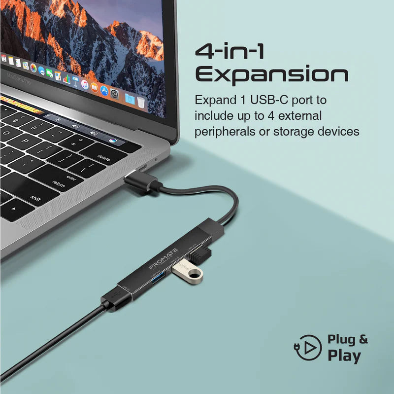 4-in-1 Multi-Port USB-C Data Hub