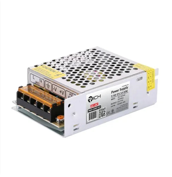 Switching Power Supply 12V 5A - Robot Pi Shop