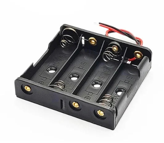 18650 Storage Box Case 4 Battery Clip holder - Robot Pi Shop