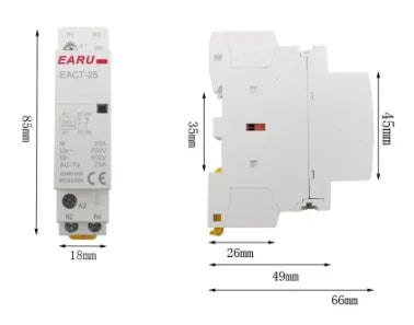 Contactor 2P 25A 1NO 1NC - Robot Pi Shop