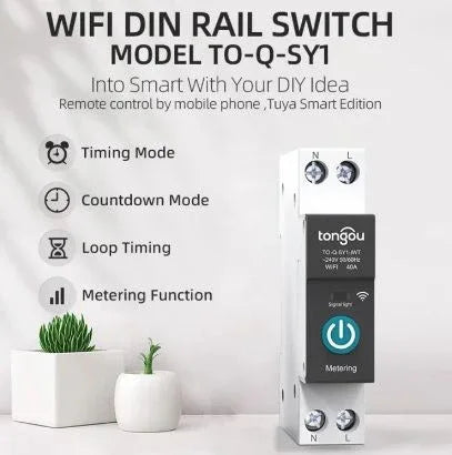 Smart Energy Monitor TUYA With Metering WIFI Smart Circuit Breaker - Robot Pi Shop