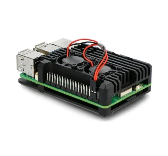 Raspberry Pi 5 case with two fans - Robot Pi Shop
