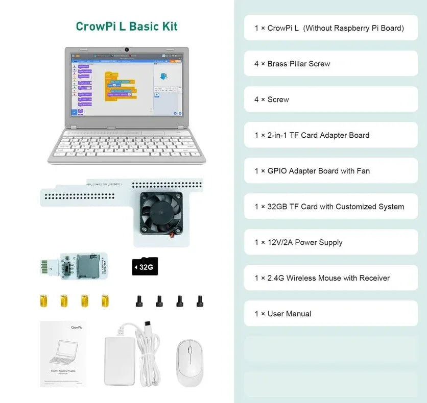 CrowPi L - Basic Kit - Robot Pi Shop