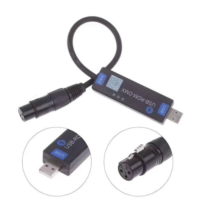 DMX512 USB-RMD- Mobile App Dialer Stage Light Bluetooth Controller - Robot Pi Shop