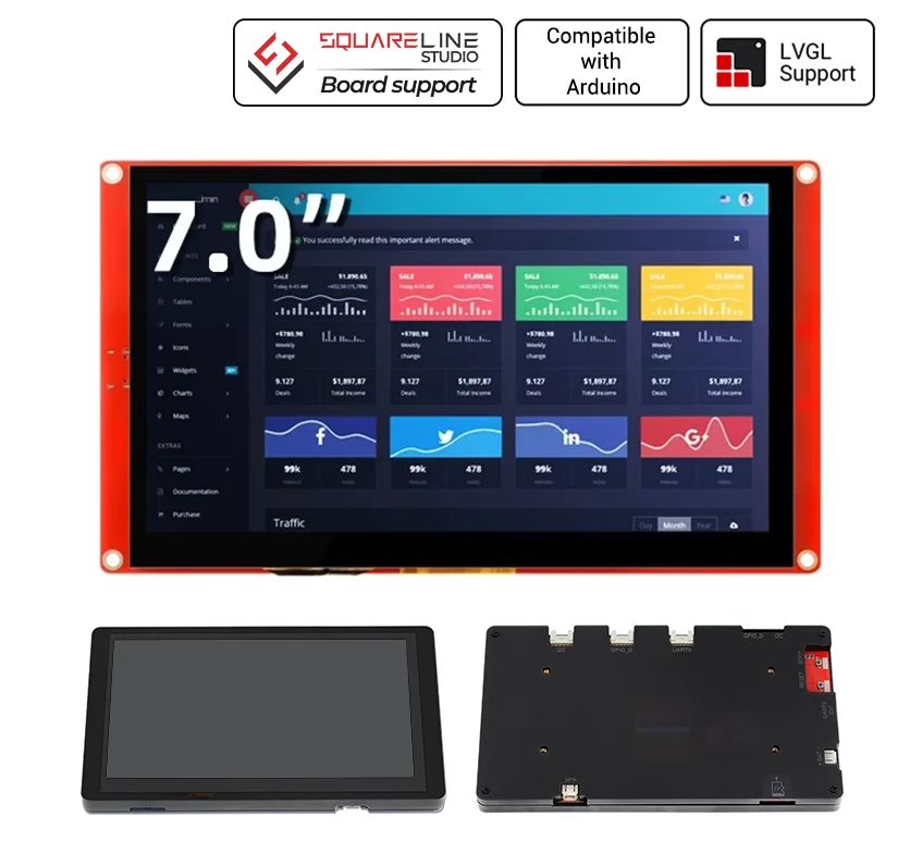 CrowPanel 7.0" -HMI ESP32 Display 800x480 RGB TFT LCD Touch Screen
