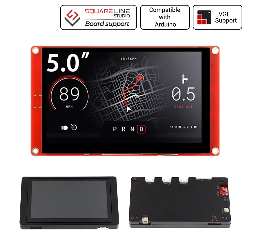 CrowPanel 5.0"-HMI ESP32 Display 800x480 RGB TFT LCD Touch Screen