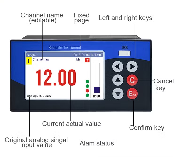 ECR6800 Multi-channel Paperless Recorder 6 Channels