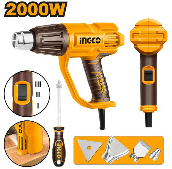 Ico Rally Heat Gun Ingco Heat Gun / Hot Air Gun 2000W with accessories – Robot Pi Shop
