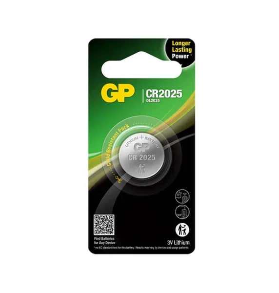 GP Lithium Coin Battery CR2025 - Robot Pi Shop