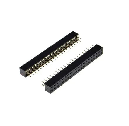 20P Double Row Female Straight Header - Robot Pi Shop