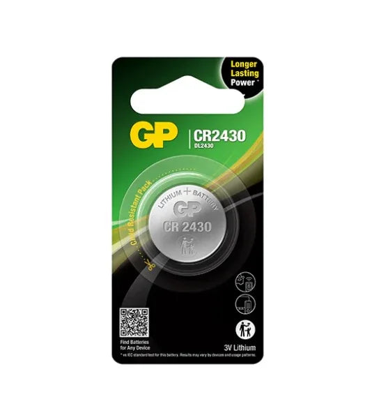 GP Lithium Coin Battery CR2430 - Robot Pi Shop