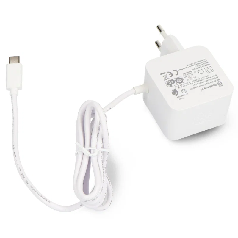 Official 27W USB Type-C Power Supply for Raspberry Pi 5