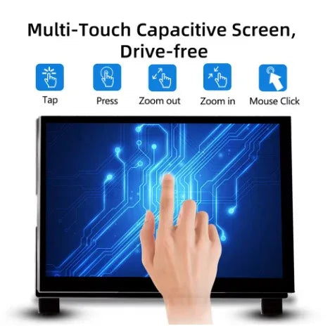 7 Inch Touch Screen IPS 1024x600 HD LCD HDMI Display - Robot Pi Shop