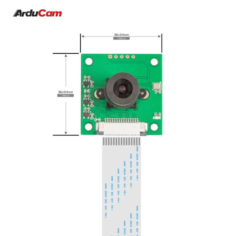 Arducam 5MP OV5647 Camera Module with M12 Lens - Robot Pi Shop