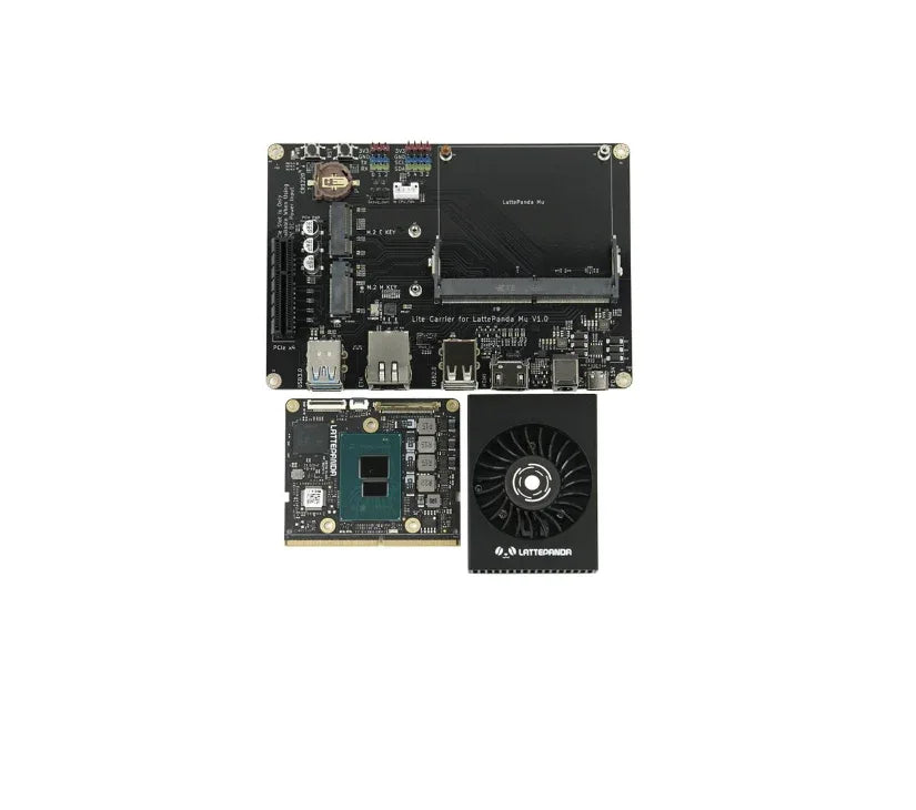 LattePanda Mu Micro x86 Compute Module Evaluation Kit (N100, 8GB RAM, 64GB eMMC) - Robot Pi Shop
