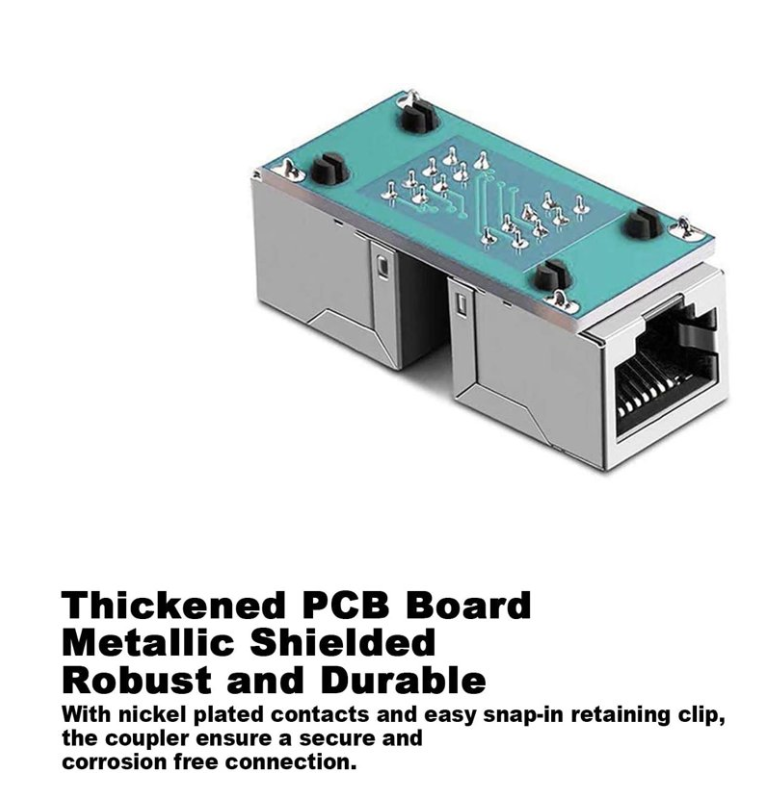 Cat6 RJ45 Female-to-Female LAN Cable Extension Adapter