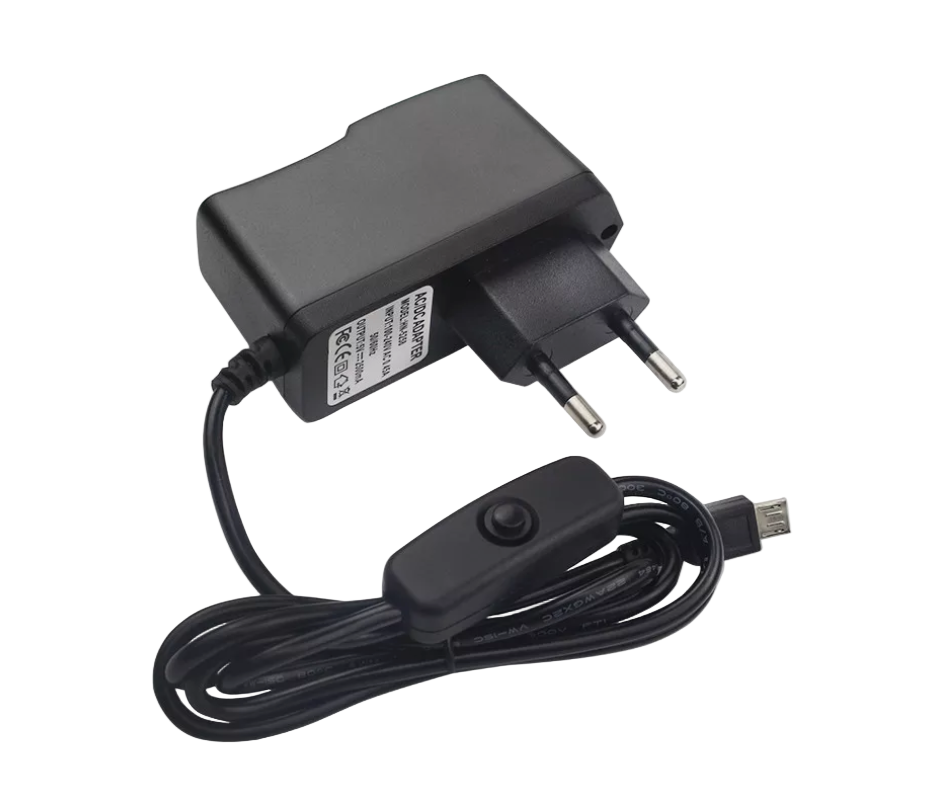 Power Adapter Micro USB 5V 2.5A with ON/OFF Switch