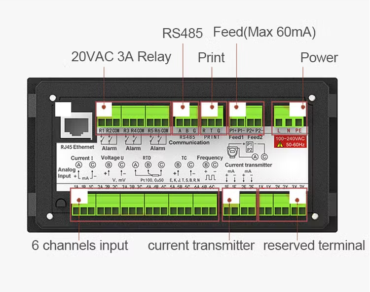 ECR6800 Multi-channel Paperless Recorder 6 Channels