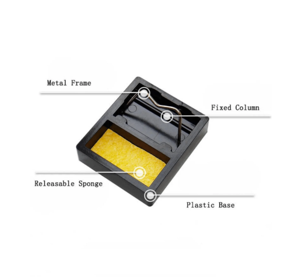 Diagram of a mouse trap with labeled parts on a white background