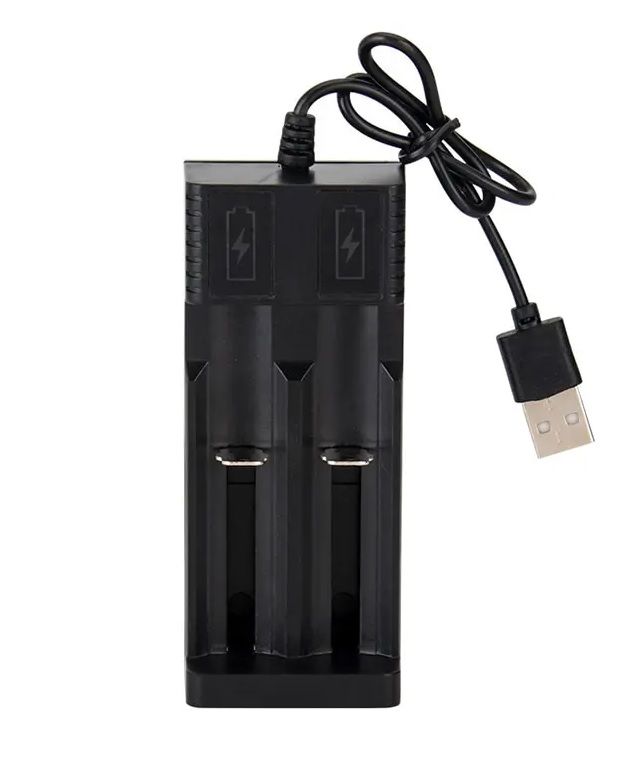 2 Slots 18650 Charger Lithium Battery USB Charger Universal Battery