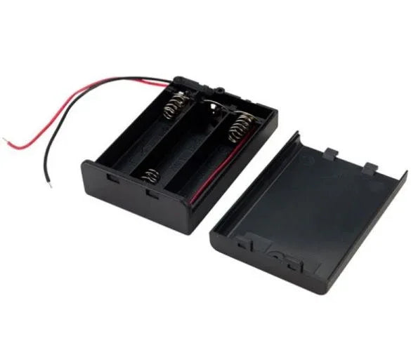 3-AA Battery Holder with cover - Robot Pi Shop