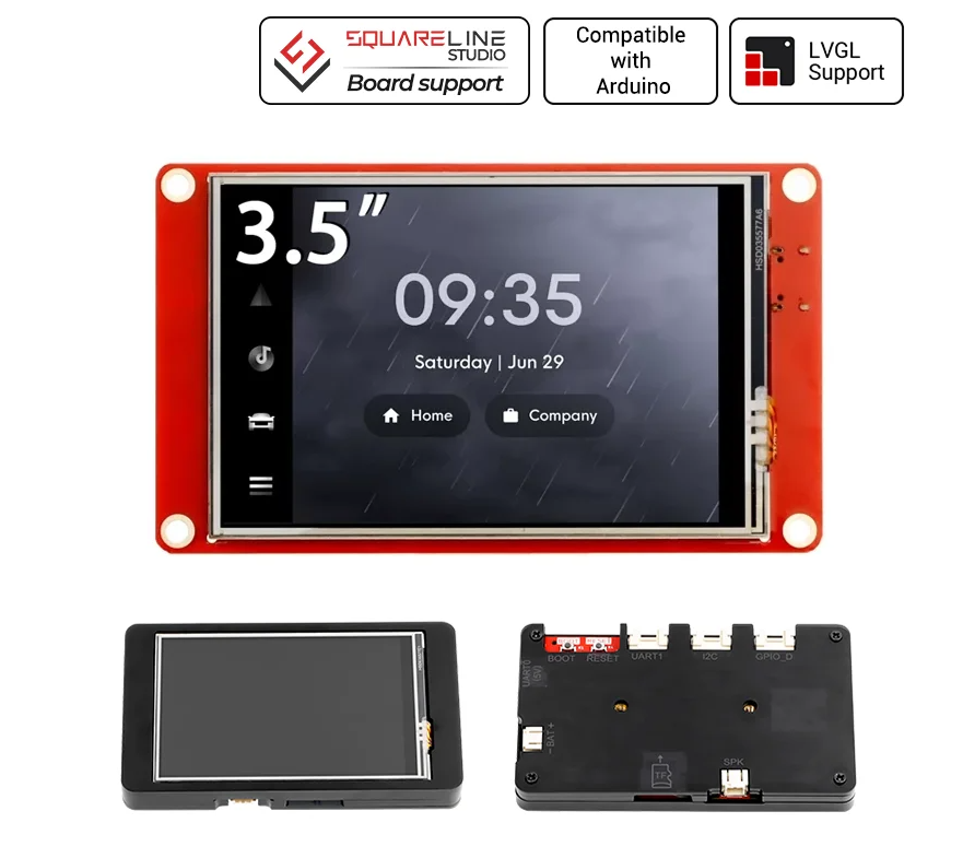 CrowPanel 3.5"-HMI ESP32 Display 480x320 SPI TFT LCD Touch Screen with Case