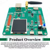 Electronic circuit board with components on a white background