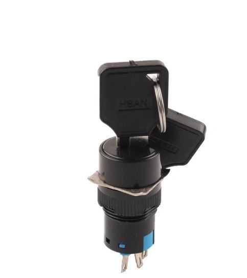 3 Positions Rotary with Key 16mm