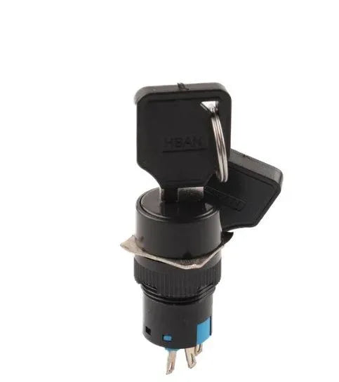 3 Positions Rotary with Key 16mm - Robot Pi Shop
