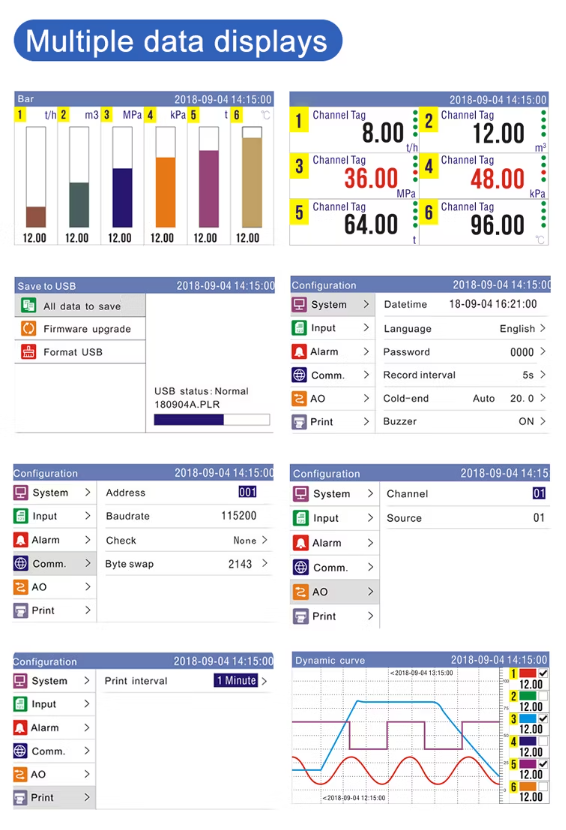 ECR6800 Multi-channel Paperless Recorder 6 Channels
