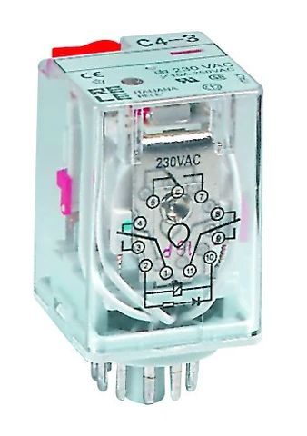 Relay 220V AC 11 Pins 3 Pole with Signal Led Lamp