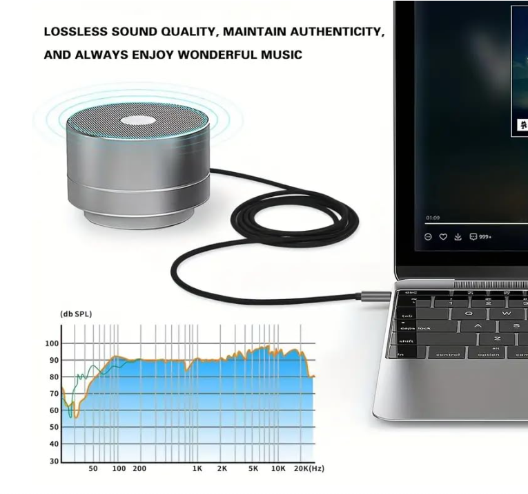 3.5mm AUX Audio Cable 1m