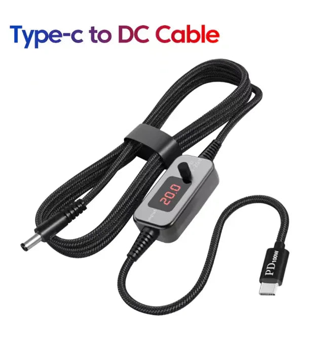 100W Type C To DC Power Boost Cable - Robot Pi Shop