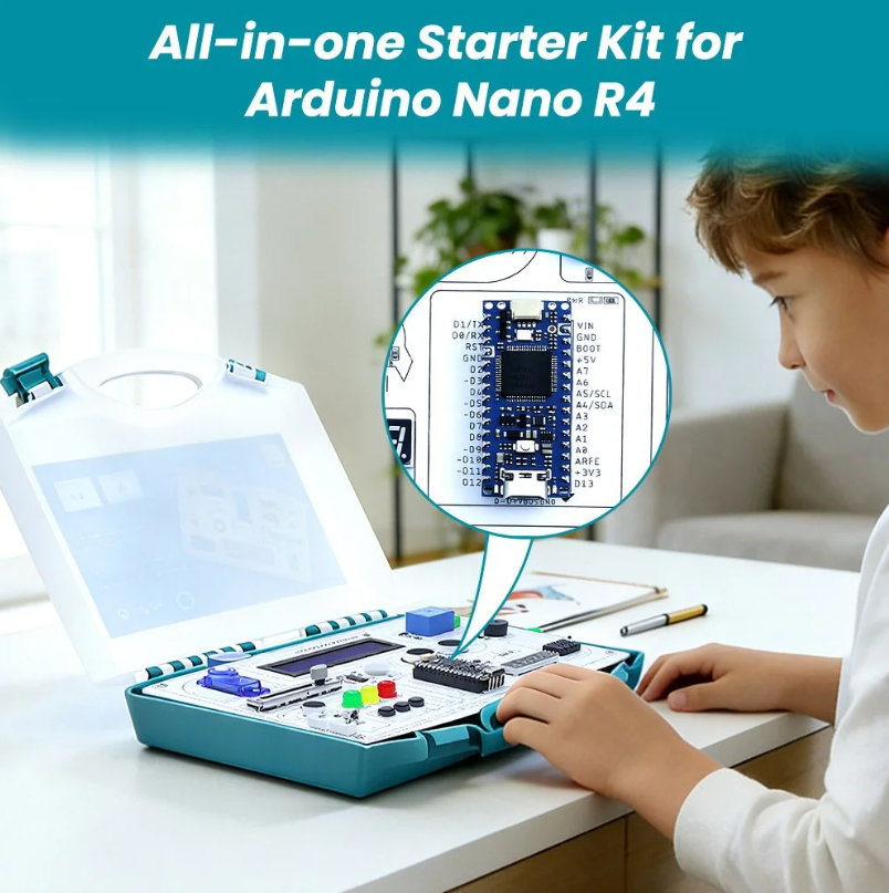 All-in-one Starter Kit for Arduino NANO R4 – Robot Pi Shop