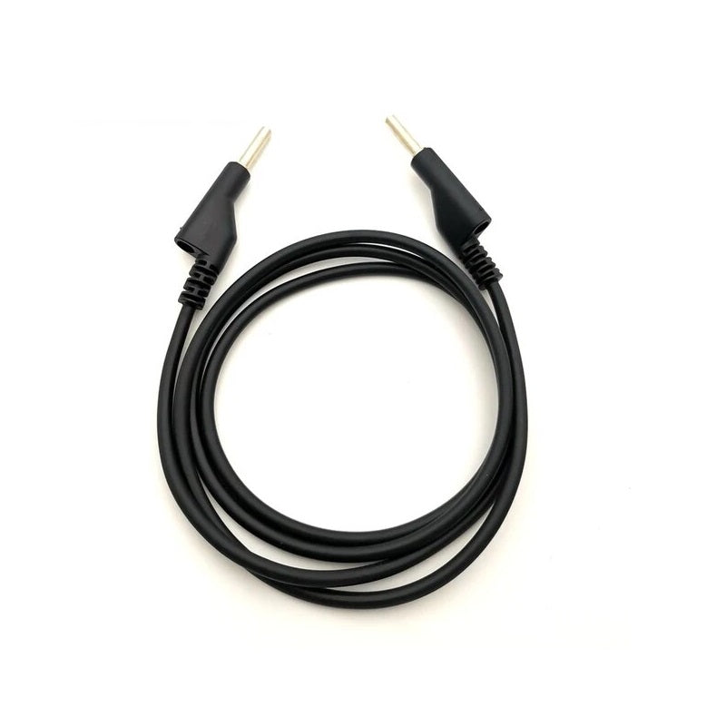 50cm Double 4mm Banana Cable 15A Black
