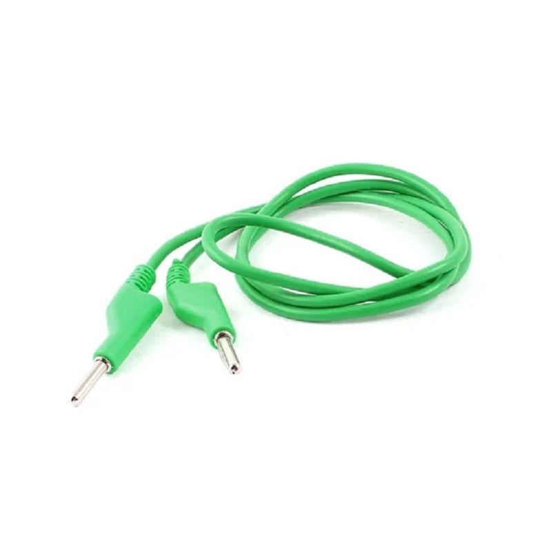 50cm Double 4mm Banana Cable 15A Green