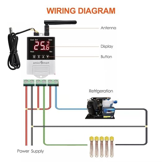 WiFi Temperature Controller with LCD Display