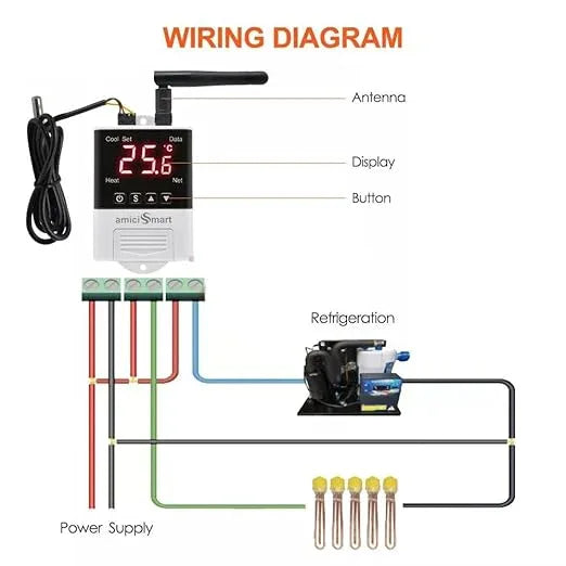 WiFi Temperature Controller with LCD Display - Robot Pi Shop