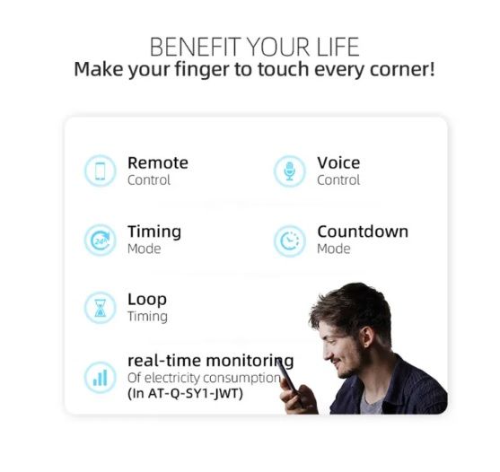 Smart Energy Monitor TUYA With Metering WIFI Smart Circuit Breaker