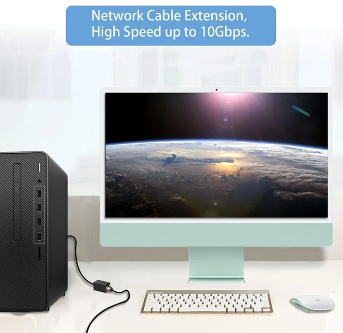 Cat6 RJ45 Female-to-Female LAN Cable Extension Adapter