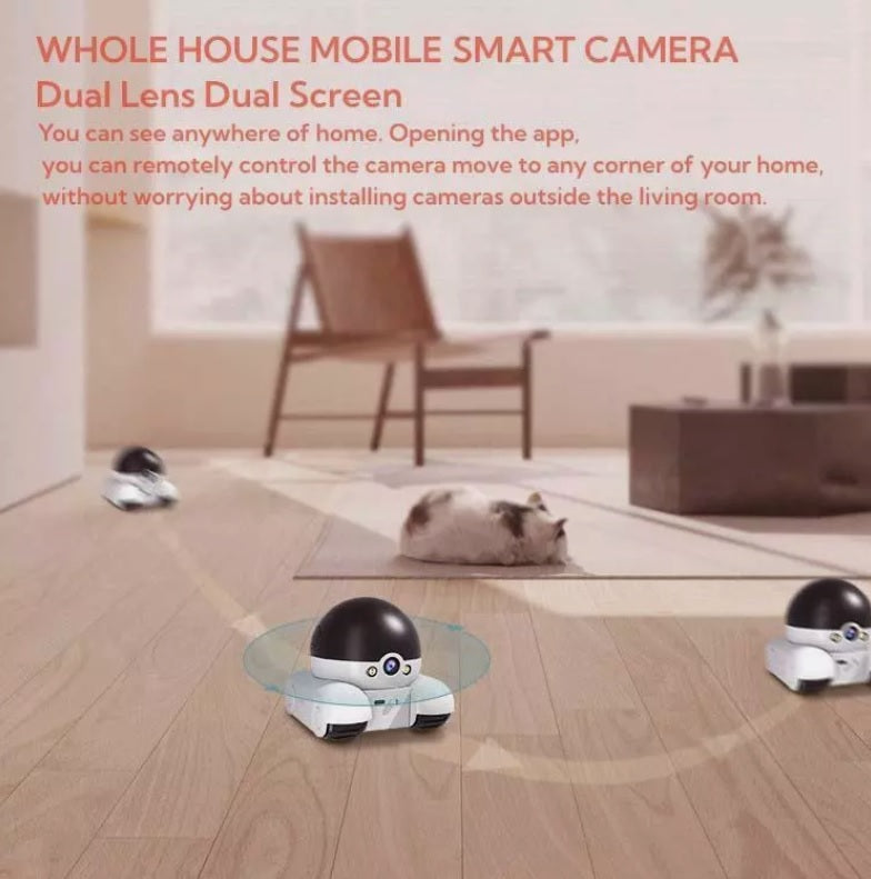 Smart Movable 2MP Dual Lens Dual Screen Pet Cat Action Robot